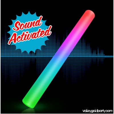 Sound Activated Color Changing LED 16 Inch Foam Cheer Stick by Blinkee